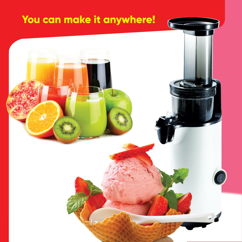 Edmark Smart Mini Slow Juicer with fresh fruit juice