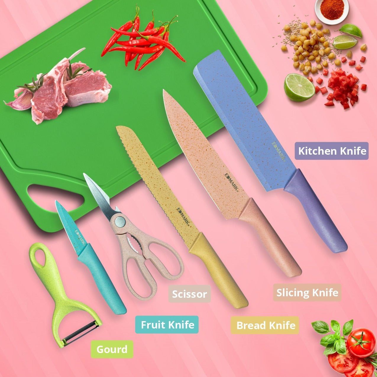 Smart Pastel Knife Set