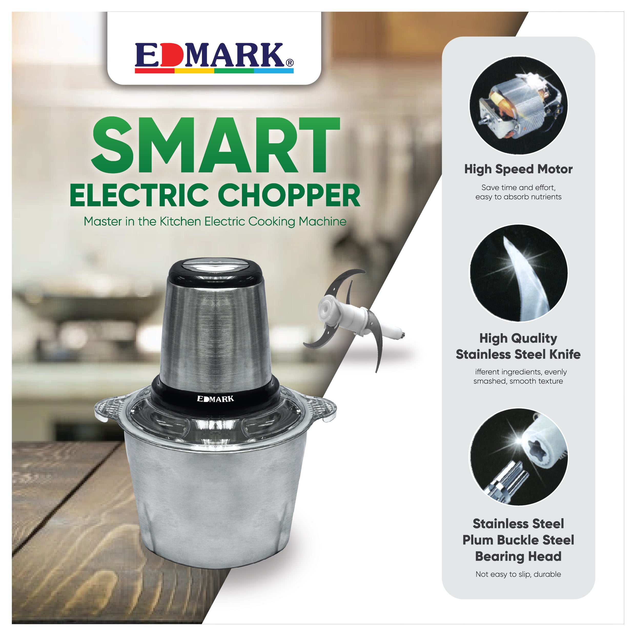 EDMARK SMART DRUM, NO ELECTRICITY REQIRED, Vegetable Slicer, Easy Chopper
